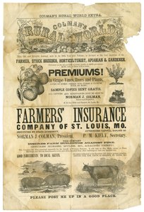 عالم كولمان الريفي في النصف العلوي من الورقة و Ins Ins &39;Farmers. شركة سانت لويس في النصف السفلي. بواسطة كولمان ورلد